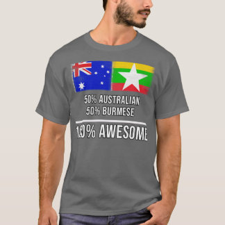 Camiseta 50 australiano 50 birmanês 100 Presente Incrível p