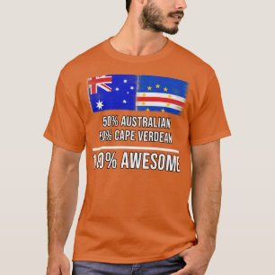 Camiseta 50 australianos 50 cabo-verdianos 100 Presente Inc