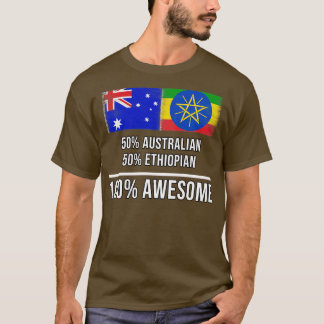 Camiseta 50 australianos 50 etíopes 100 Presente Incrível p