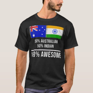 Camiseta 50 australianos 50 indianos 100 Presente Incrível 