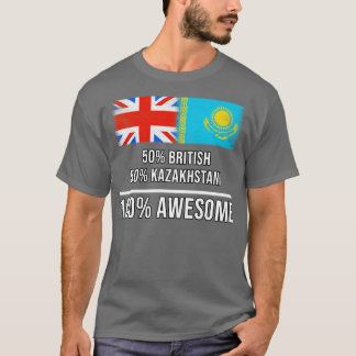 Camiseta 50 britânicos 50 cazaques 100 Presente Incrível pa
