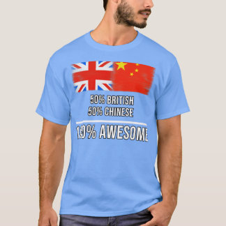 Camiseta 50 britânicos 50 chineses 100 Presente Incrível pa