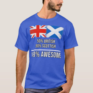 Camiseta 50 britânicos 50 escoceses 100 Presente Incrível p