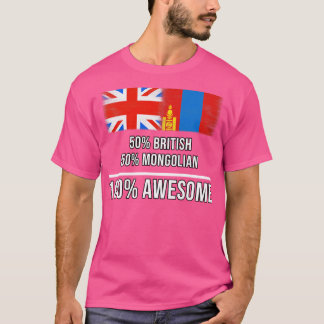Camiseta 50 britânicos 50 mongolianos 100 Presente Incrível