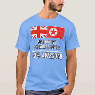 Camiseta 50 britânicos 50 norte-coreanos 100 Presente Incrí