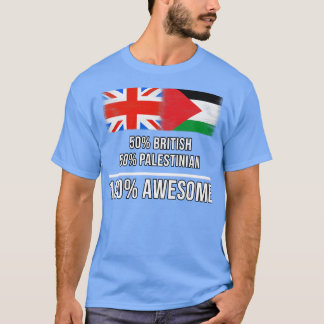 Camiseta 50 britânicos 50 palestinianos 100 Presente Incrív