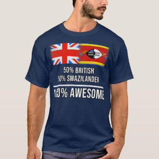 Camiseta 50 britânicos 50 Suazilandros 100 Presente Espetac