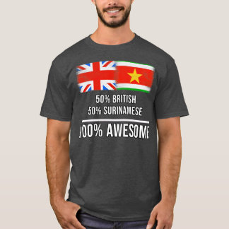 Camiseta 50 britânicos 50 Surinameses 100 Presente Incrível