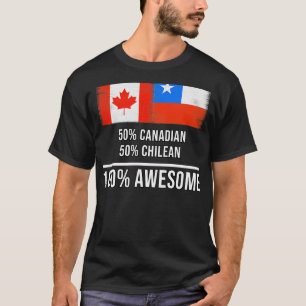 Camiseta 50 canadenses, 50 chilenos 100 incríveis presentes