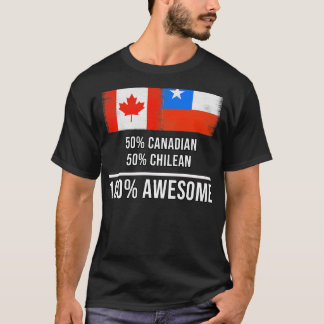 Camiseta 50 canadenses, 50 chilenos 100 incríveis presentes