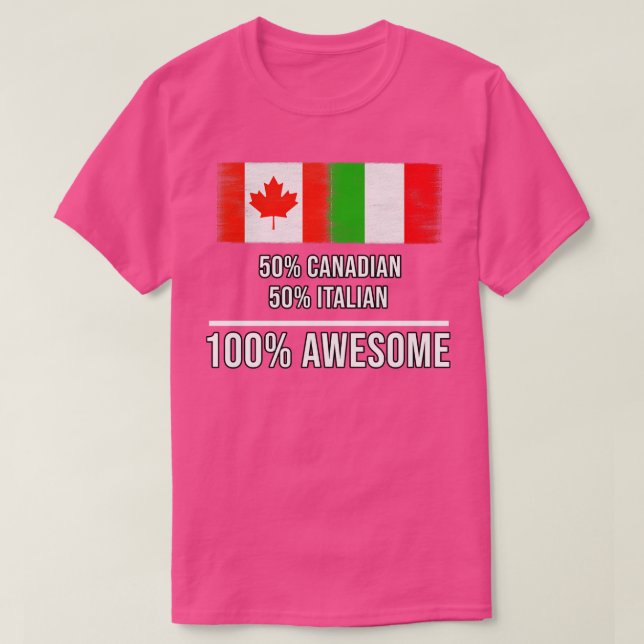 Camiseta 50 canadenses 50 italianos 100 melhores presentes  (Frente do Design)