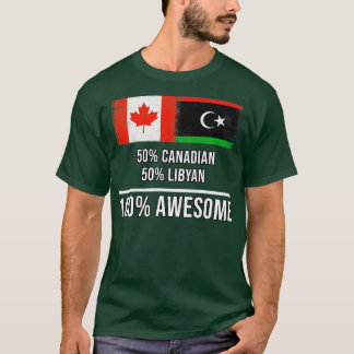 Camiseta 50 canadenses 50 líbios 100 Presente Incrível para