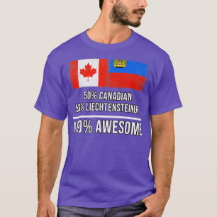 Camiseta 50 canadenses 50 Liechtenstein 100 Presente incrív