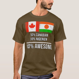 Camiseta 50 canadenses 50 nigerianos 100 Presente Incrível