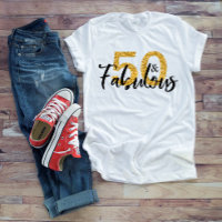 50 Cinquenta e Fabuloso Glitter Dourado Letra Pinc