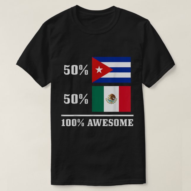 Camiseta 50 Cuba 50 México Bandeira do Orgulho de Bandeira  (Frente do Design)