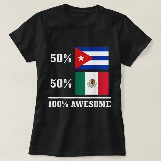 Camiseta 50 Cuba 50 México Bandeira do Orgulho de Bandeira  (Frente do Design)