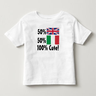 Camiseta 50% de britânicos 50% italianos 100% em grão