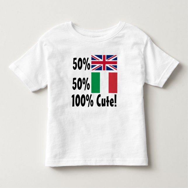 Camiseta 50% de britânicos 50% italianos 100% em grão (Frente)