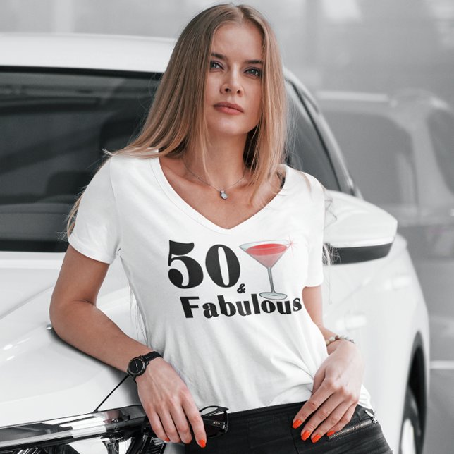 Camiseta 50 e Fabulosa Babe de Aniversário (Criador carregado)