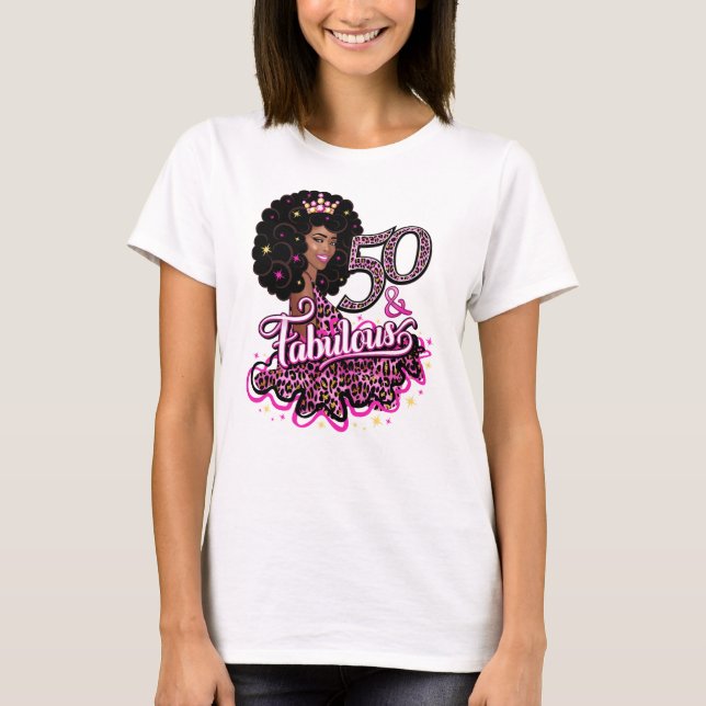 Camiseta 50 e fabuloso. 50ª Aniversário da Senhora (Frente)