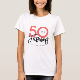 Camiseta 50 e Fabuloso 50º aniversário do Elegante