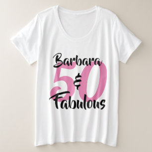 Camiseta 50 e Fabuloso Aniversário Personalizado
