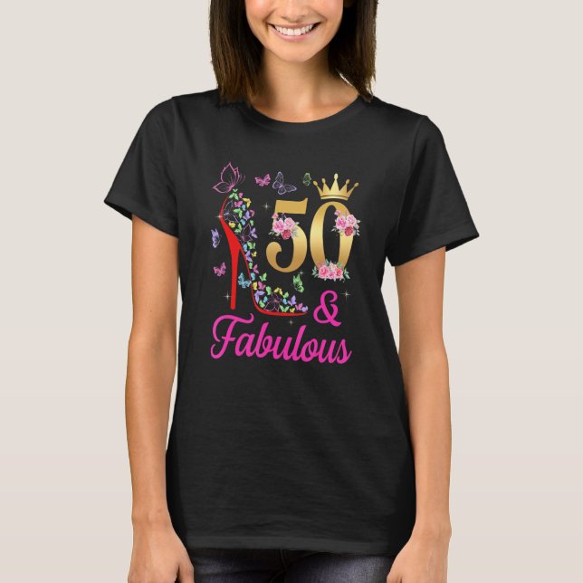 Camiseta 50 e fabuloso borboletas H de 50 anos (Frente)