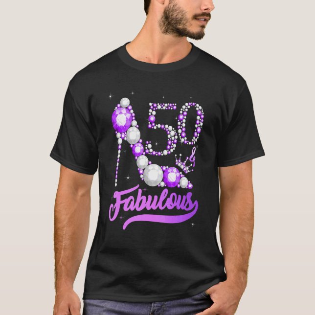Camiseta 50 e fabuloso Diamante C de 50 Anos de Idade (Frente)