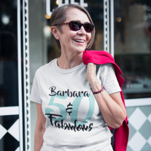 Camiseta 50 e Fabuloso Festa de Aniversário Personalizada