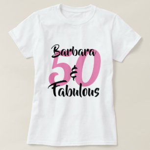 Camiseta 50 e Festa de aniversário personalizada fabulosa
