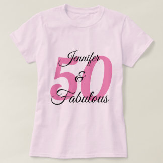 Camiseta 50 e Festa de aniversário personalizada fabulosa