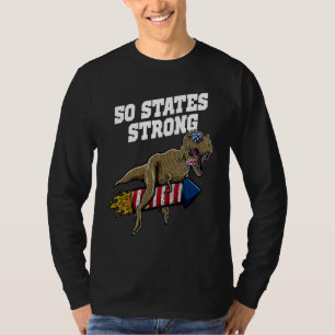 Camiseta 50 Estados Fortes Patriotismo Americano Patriota E