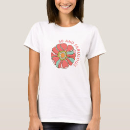 Camiseta 50 & Fabuloso Floral Retro-Rosa