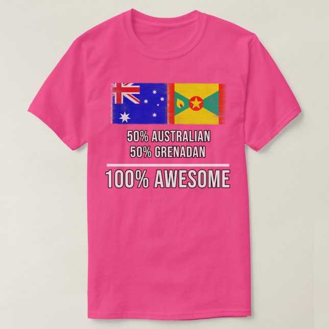 Camiseta 50 Grenadan 100 Gift para Gre 50 australiano (Frente do Design)