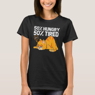 Camiseta 50 Ilustração De Gatos Cansados Famintos 50 Para G