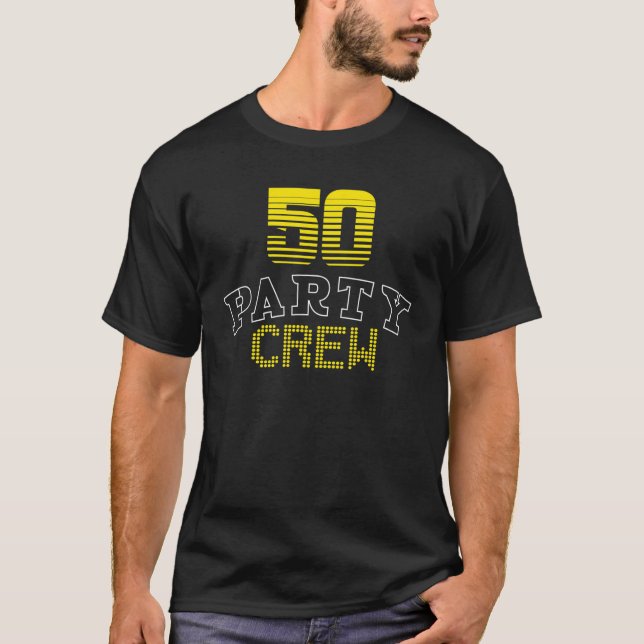 Camiseta 50 membros da equipe de 50º aniversário da família (Frente)
