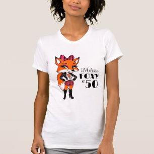 Camiseta 50.o aniversário da Scottish Tartan Fox   Foxy A 5