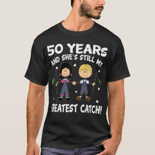 Camiseta 50.o Aniversário De Casamento Para A Pesca