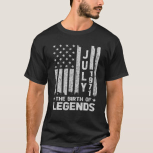 Camiseta 50.O Aniversário De Julho De 1971 O Nascimento Das
