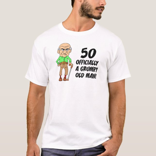 Camiseta 50.o aniversário Oficialmente inchado Velho (Frente)