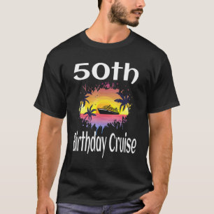 Camiseta 50.o Aniversário Tropi de Férias do Grupo de Cruze