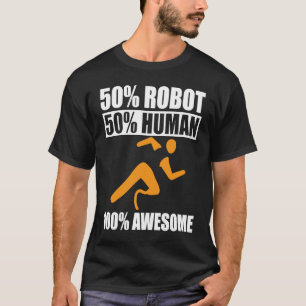 Camiseta 50 por cento Robô 50 por cento Prótese Humana