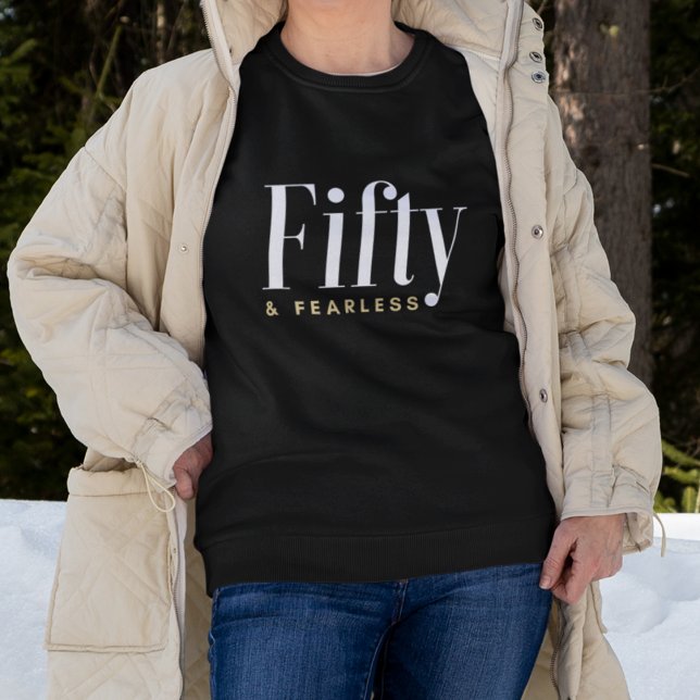 Camiseta 50 Tipografia sem rosto simples, Aniversário moder (Criador carregado)