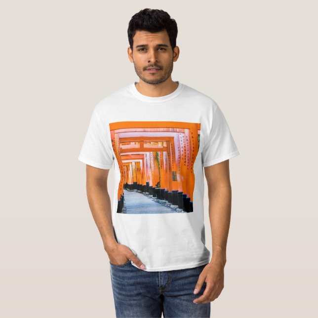 Camiseta 50 tons de laranja - Senbon Torii, Quioto (Frente Completa)