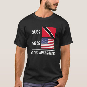 Camiseta 50 Trinidad & Tobago 50 EUA Bandeira Americana Org