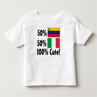 Camiseta 50% Venezuela 50% Itália 100% Cute
