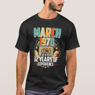 Camiseta 50 Year Old, 50Th Birthday, 1970 March