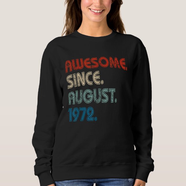 Camiseta 50 Years Old  Awesome Since August 1972 50th Birth (Frente)