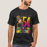 Camiseta 50 Years Old Birthday Sloth Dabbing 50th Birthday<br><div class="desc">50 Years Old Birthday Sloth Dabbing 50th Birthday Sloth T-Shirt</div>